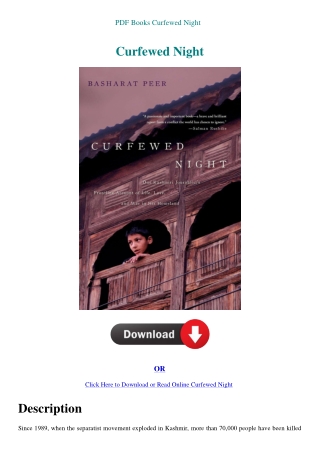 PDF Books Curfewed Night