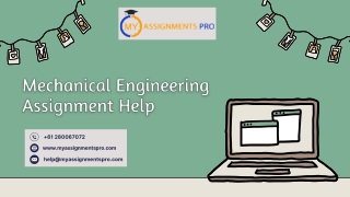 Mechanical Engineering Assignment Help | Myassignmentpro