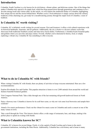 The Staple Food of Columbia: A Taste of Tradition