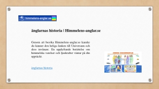 änglarnas historia | Himmelens-anglar.se