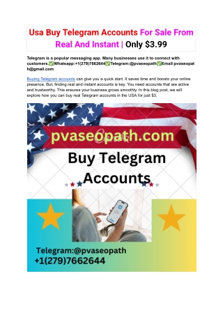 usa buy telegram accounts for sale from real