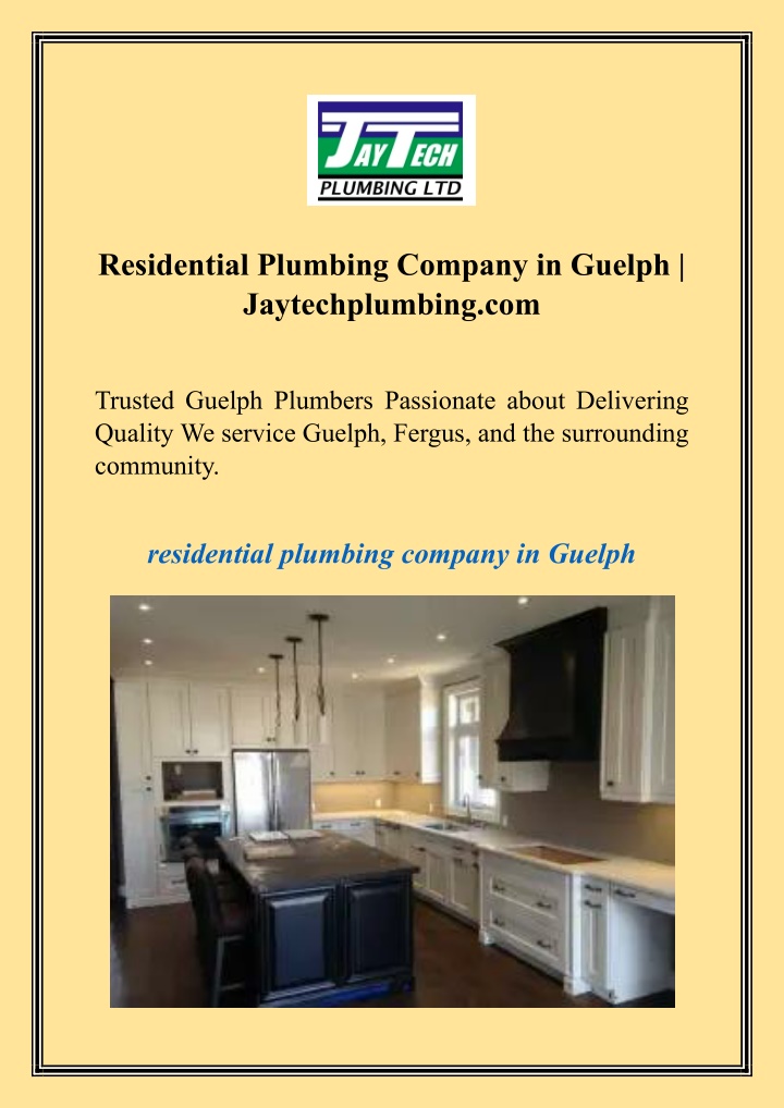 residential plumbing company in guelph