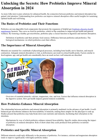 unlocking the secrets how prebiotics improve