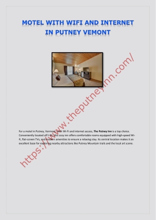for a motel in putney vermont with