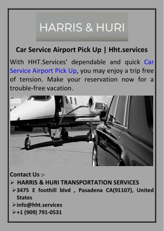 car service airport pick up hht services