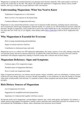 magnesium is amongst the essential minerals your
