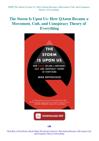 [PDF] The Storm Is Upon Us How QAnon Became a Movement  Cult  and Conspiracy Theory of Everything