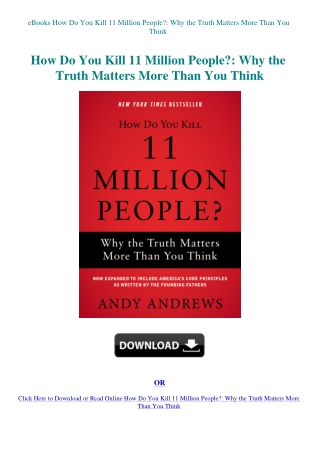 eBooks How Do You Kill 11 Million People Why the Truth Matters More Than You Think