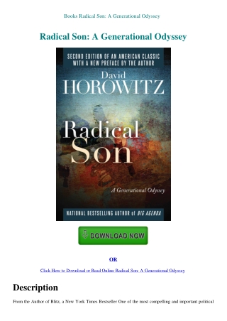 Books Radical Son A Generational Odyssey