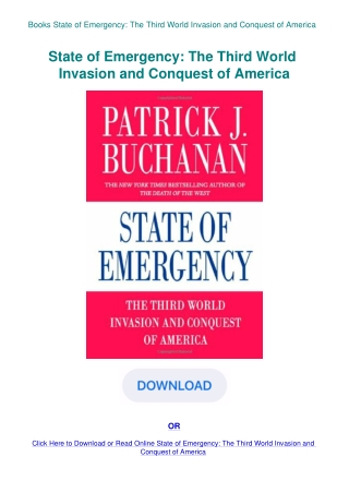 Books State of Emergency The Third World Invasion and Conquest of America