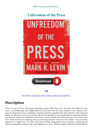 PDF Unfreedom of the Press