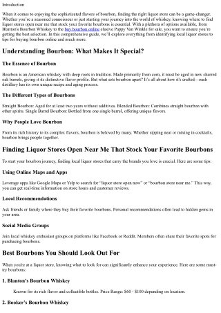 Finding Liquor Stores Open Near Me That Stock Your Favorite Bourbons
