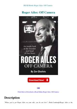 READ Books Roger Ailes Off Camera