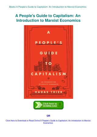 Books A People's Guide to Capitalism An Introduction to Marxist Economics