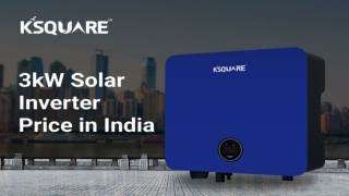 3kW Solar Inverter Price in India