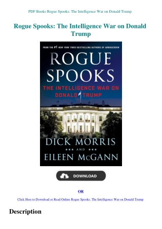 PDF Books Rogue Spooks The Intelligence War on Donald Trump