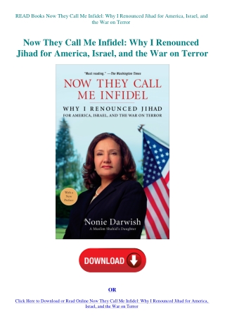 READ Books Now They Call Me Infidel Why I Renounced Jihad for America  Israel  and the War on Terror