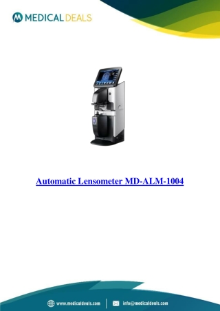 automatic lensometer md alm 1004