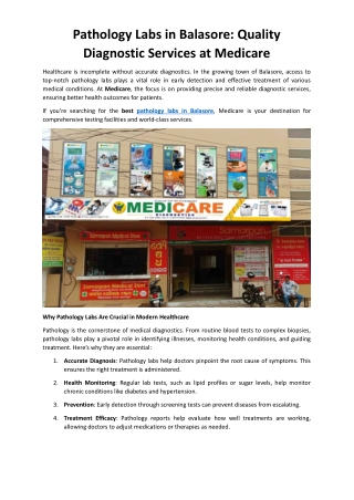 pathology labs in balasore quality diagnostic