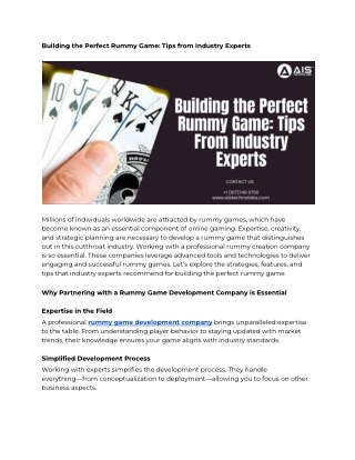 building the perfect rummy game tips from