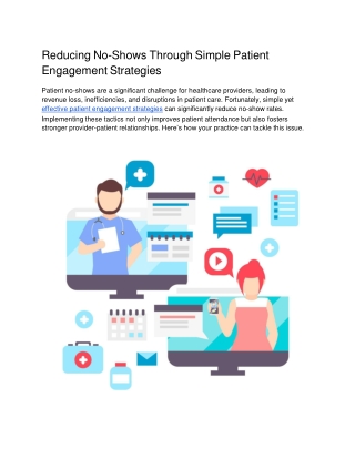 Reducing No-Shows Through Simple Patient Engagement Strategies - 1st Providers Choice