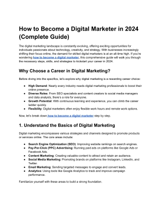 How to Become a Digital Marketer in 2024 (Complete Guide)
