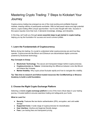 Mastering Crypto Trading_ 7 Steps to Kickstart Your Journey