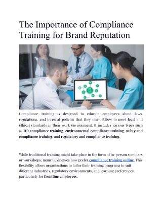 the importance of compliance training for brand