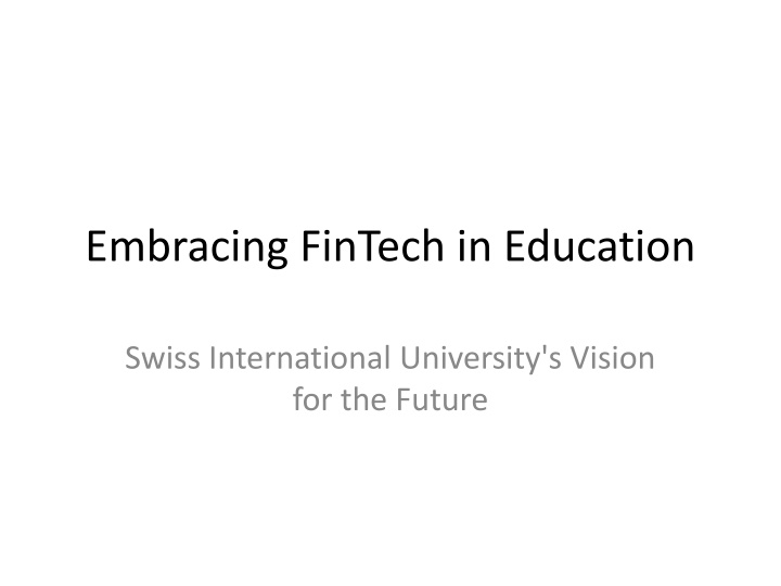 embracing fintech in education