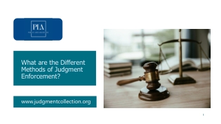 what are the different methods of judgment enforcement