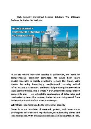 high security combined fencing solution