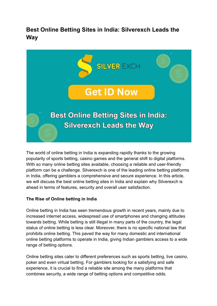 best online betting sites in india silverexch