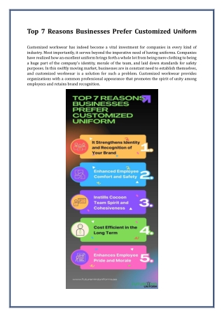 Top 7 Reasons Businesses Prefer Customized Workwear