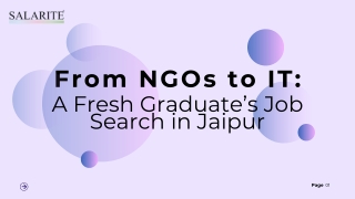 From NGOs to IT: A Fresh Graduate’s Job Search in Jaipur, pdf