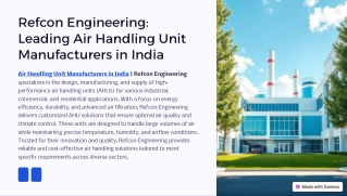 refcon engineering leading air handling unit