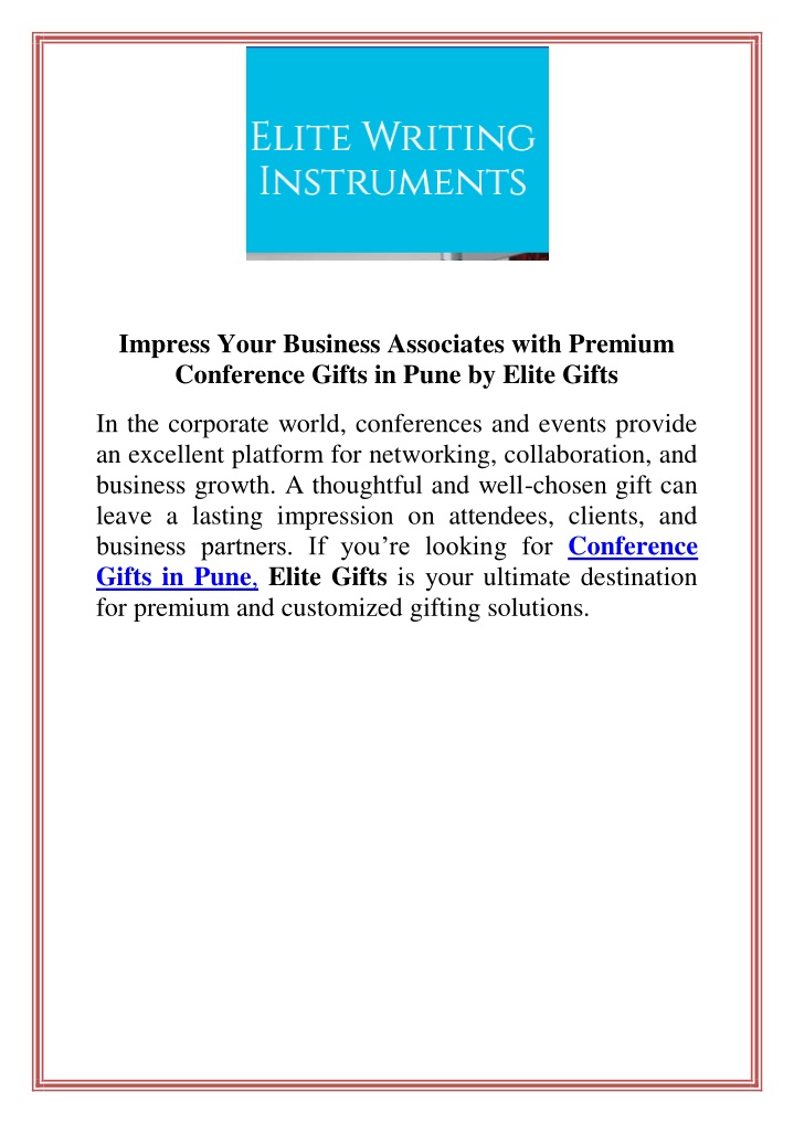 impress your business associates with premium