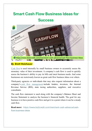 Smart Cash Flow Business Ideas for Success