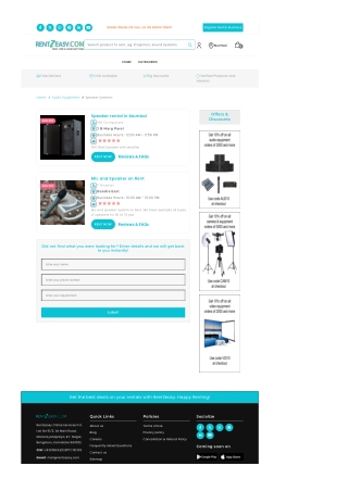 Speakers Rental In Mumbai With Mic  For The Best Price