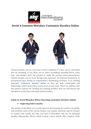 avoid 4 common mistakes customize hoodies online