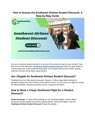 how to access the southwest airlines student