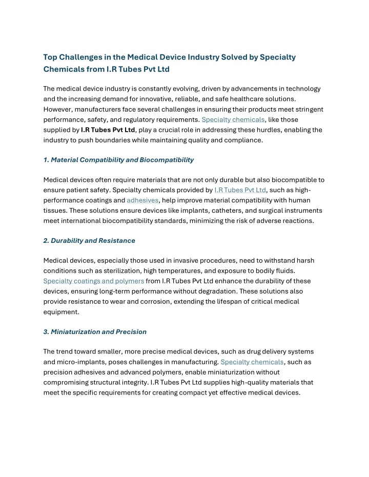 top challenges in the medical device industry