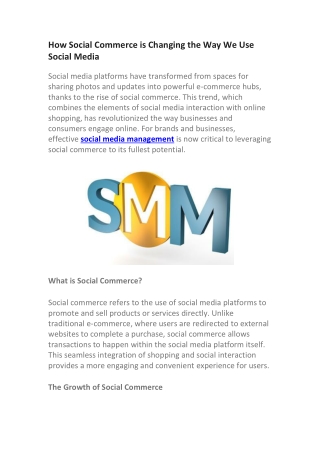 Leading Social Media Marketing Service & Management Company