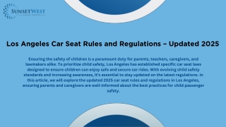 Los Angeles Car Seat Rules and Regulations – Updated 2025