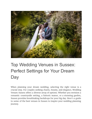 top wedding venues in sussex perfect settings