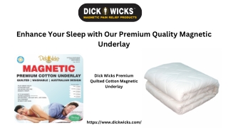 Enhance Your Sleep with Our Premium Quality Magnetic Underlay