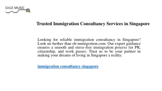 Trusted Immigration Consultancy Services in Singapore