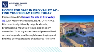Homes for Sale in Oro Valley AZ – Your Perfect Home Awaits