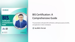BIS Certification a Comprehensive Guide