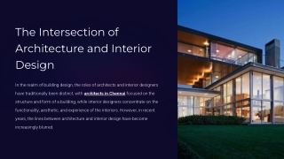 The Intersection of Architecture and Interior Design