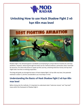 unlocking how to use hack shadow fight
